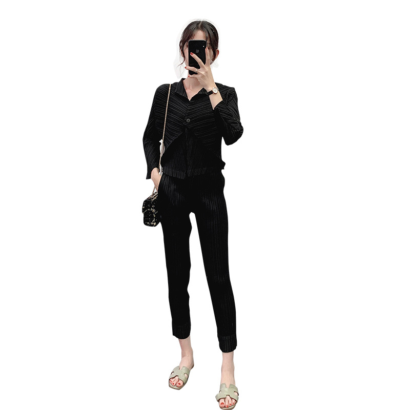 Aututmn Women Pleated Jacket Fashion New Popular Tidal Loose Coat