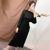 Autumn Winter Women Pleated Fashion New Tidal Loose Big Size Dress