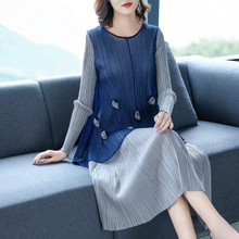 Winter Autumn Women Pleated Fashion New Tidal Loose Big Size Dress