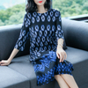 Spring Women Pleated Fashion New Tidal Loose Big Size Lady Elegant Floral Dresses