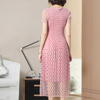 Printed Short Sleeve Dresses New Lace Lady Elegant Women Popular Summer Dresses