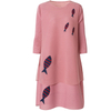 Fake Two Fold Dress Spring New Women's Loose Large Embroidered A-line Dress